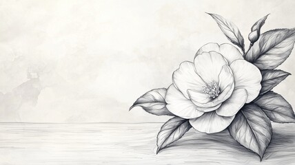 Vintage Botanical Flower Sketch Illustration flower botanical illustration sketch vintage floral bud