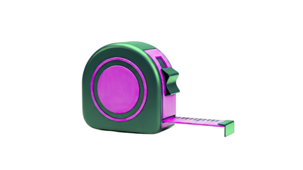 3D Render of a Purple and Black Tape Measure