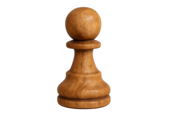 Wooden chess pawn piece representing strategy and competition