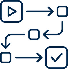 Workflow Process Icon for Business Operations