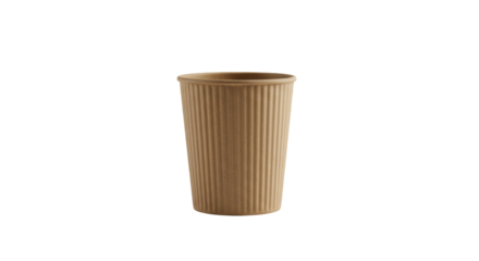 Brown paper cup on a plain background, ideal for eco-friendly beverage promotions