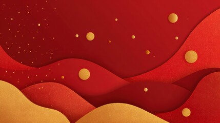Chinese New Year Luxury Retail Banner Featuring Red and Gold Design With Shimmer