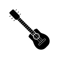 acoustic guitar isolated on white