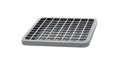 Silver Geometric Grate with Rounded Corners