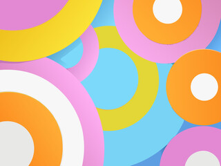 Colorful overlapping circles create a vibrant and playful abstract background design