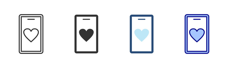 Love Icon Set. Designed In Multi Style