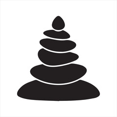 Rock Cairn Icon Vector Illustration