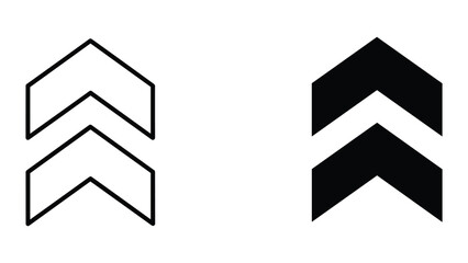 Simple black chevron icons on white background