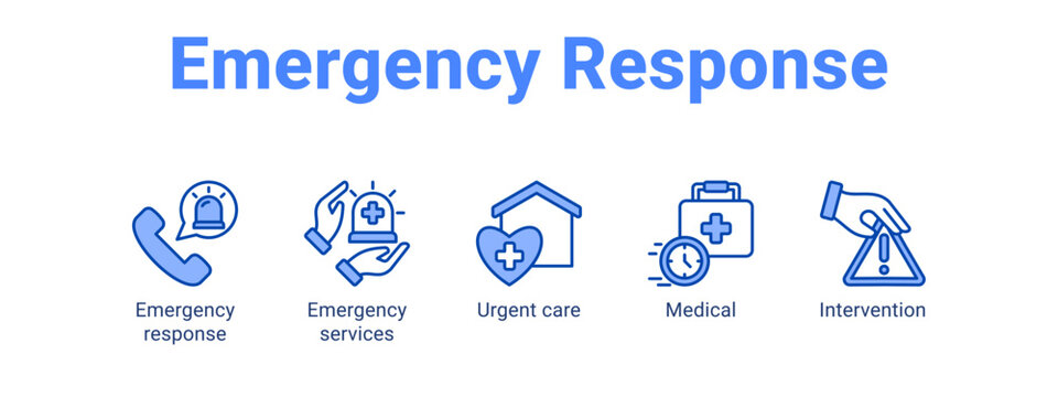 Emergency Response web banner icon vector illustration concept for  with icon of Emergency response, Emergency services, Urgent.