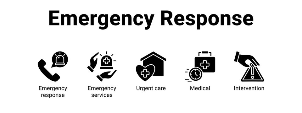 Emergency Response web banner icon vector illustration concept for  with icon of Emergency response, Emergency services, Urgent.