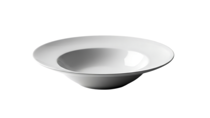 White ceramic bowl isolated on transparent background