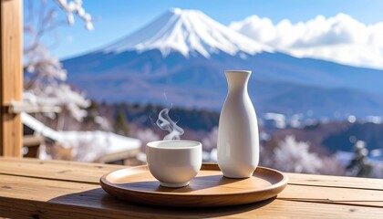 日本酒のある風景(とっくりとおちょこ)
Sake