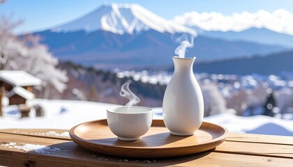 日本酒のある風景(とっくりとおちょこ)
Sake