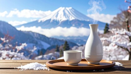 日本酒のある風景(とっくりとおちょこ)
Sake