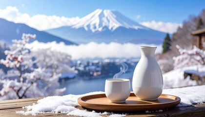 日本酒のある風景(とっくりとおちょこ)
Sake