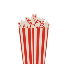 Delicious Popcorn in a Red and White Striped Box