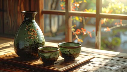 日本酒のある風景(とっくりとおちょこ)
Sake