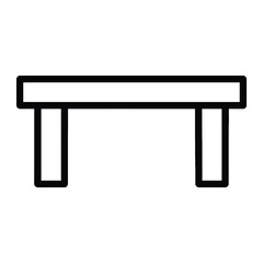 Structural Beam Outline Icon - Construction and Engineering Vector Design
