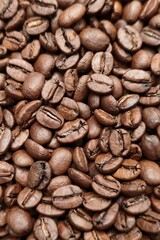 Close up of coffee beans for background