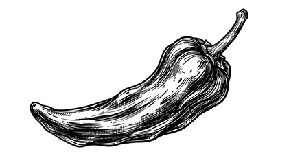 Detailed illustration of a pepper