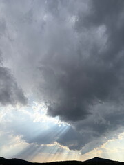 Fototapeta premium storm clouds over the mountains