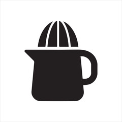 Juice cup silhouette vector icon
