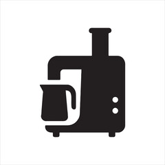 illustration of a coffee grinder silhouette vector icon