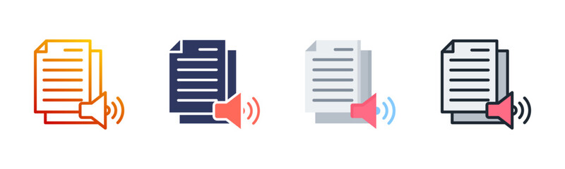 Speech Synthesis Multi Style Icon Set