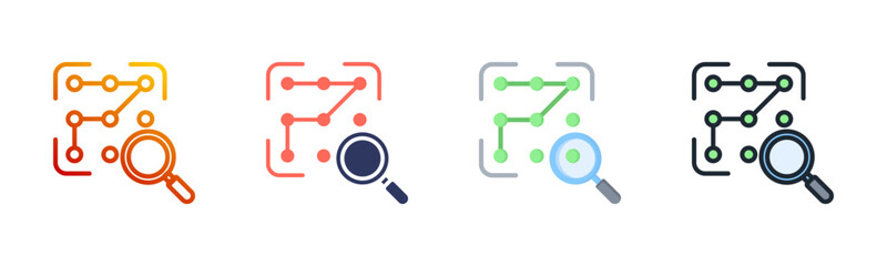 Pattern Recognition Multi Style Icon Set