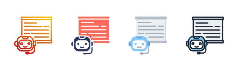 Presentation Multi Style Icon Set