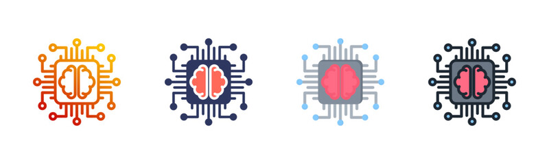 Artificial Intelligence Multi Style Icon Set