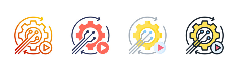 Automation Multi Style Icon Set