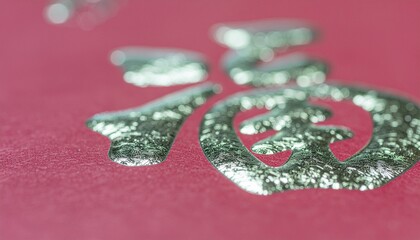 The 'Fu' Character Design. Chinese New Year. The beautifully stylized upside-down 'Fu' character (Fortune/Luck) prominently featured in gold foil on the front of a red envelope.
