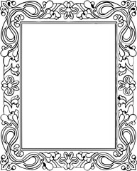 Obraz premium Vintage Floral Border Frame