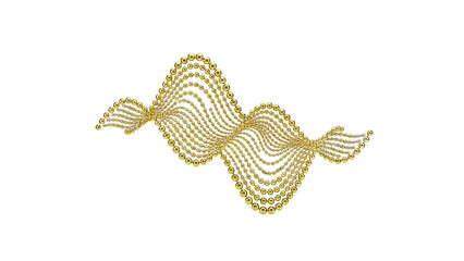 Golden Wave Pattern of Spheres
