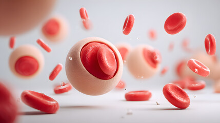 Red blood cells and other cell floating