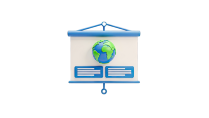 3D Globe on Presentation Board