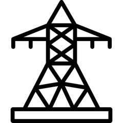 power line icon illustration design with outline
