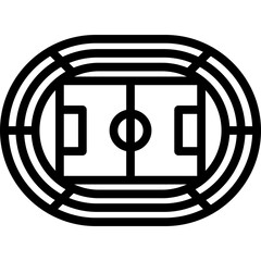 stadium icon illustration design with outline