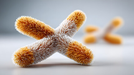 An artistic macro shot showcasing the intricacies of bacteria cells. The image captures the structure of the bacteria cells