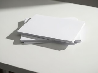 Clean white desk scene symbolizing invisible effort and behind-the-scenes work. Perfect for corporate culture, productivity stories, startup branding, and professional growth messaging