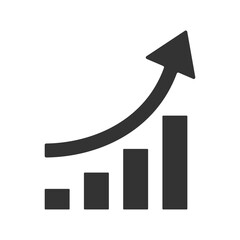 Business profit and success arrow chart with dollar sign vector illustration isolated.