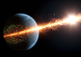 Planet destruction impact image