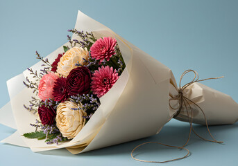 Preserved flower bouquet arrangement
