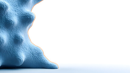 Abstract view of a microscopic cell structure in blue, the design with detail