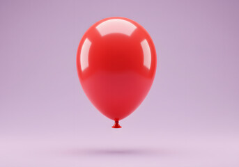 Red balloon against purple background