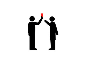 Red card exchange illustration
