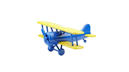 Blue and Yellow Biplane Toy