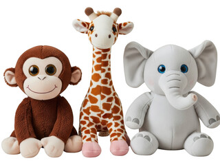 Adorable stuffed animal trio