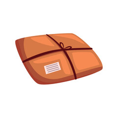 Wrapped parcel package icon vector illustration, delivery package icon, shipping package vector, package clip art